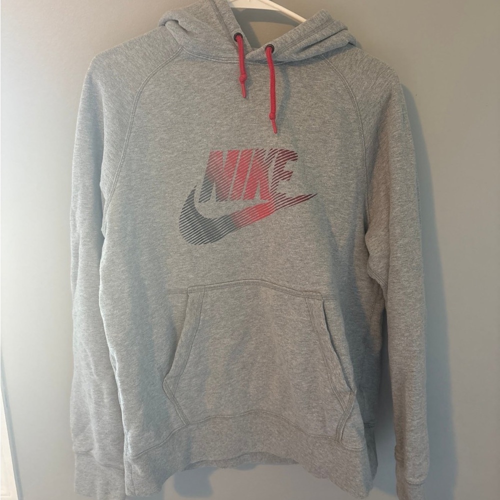 Nike Gray and Pink Sweater Classic Design
